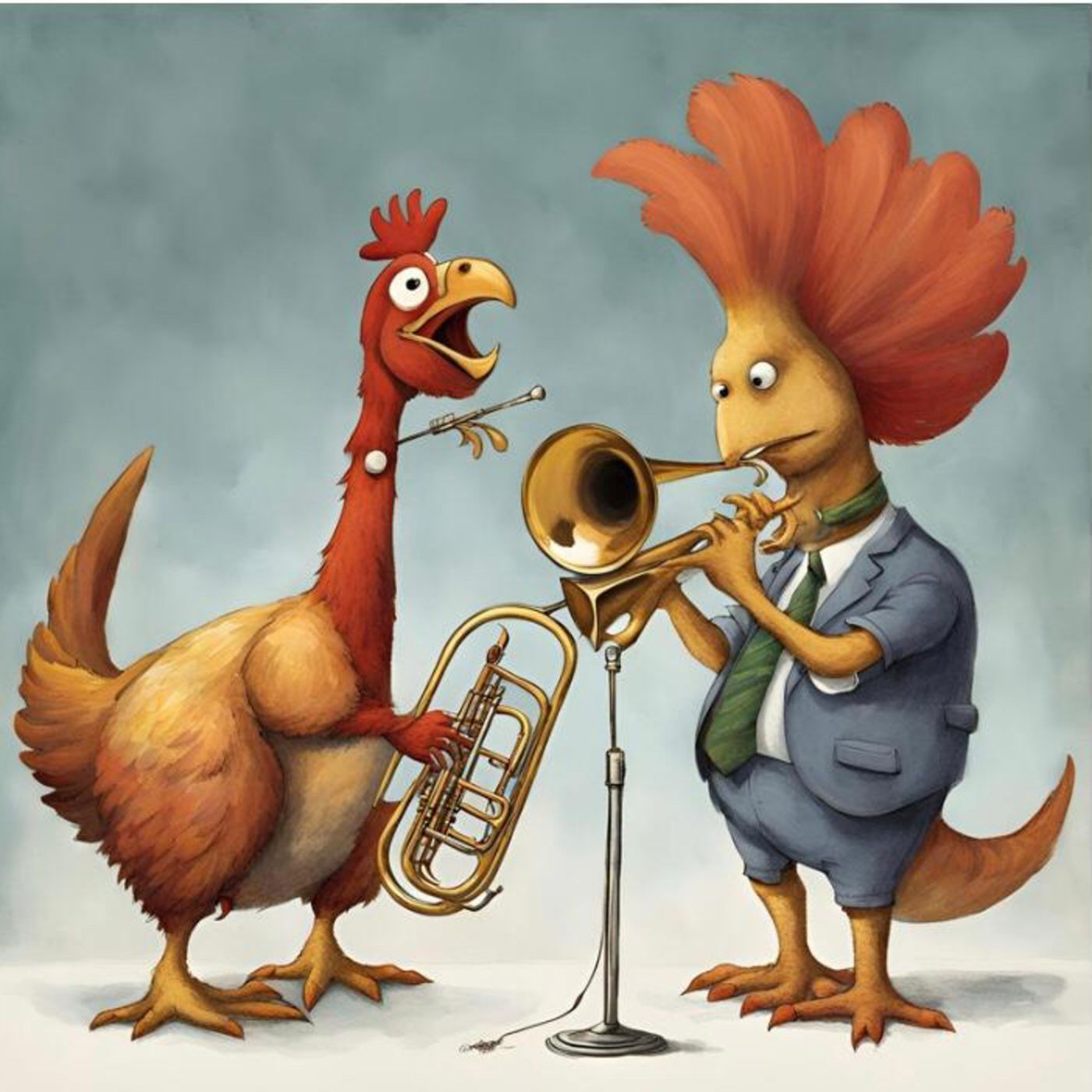 El Dino y el gallo
