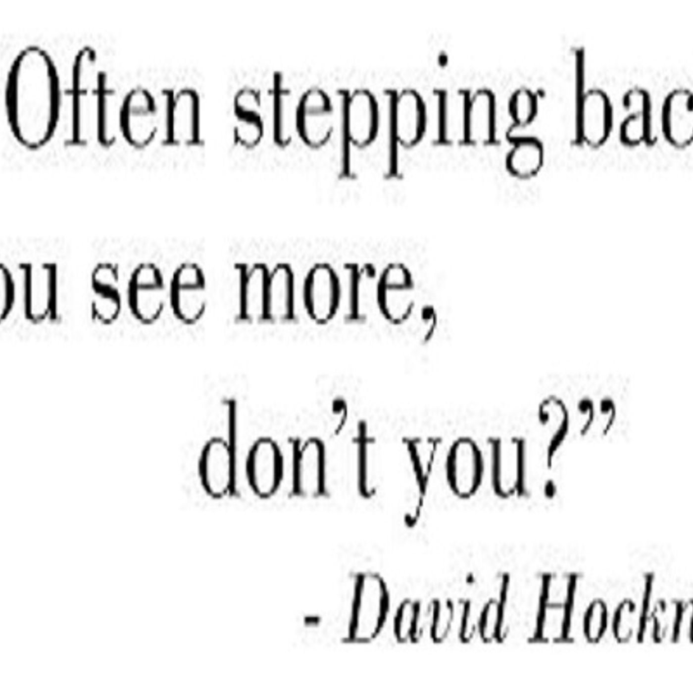 Stepping Back...