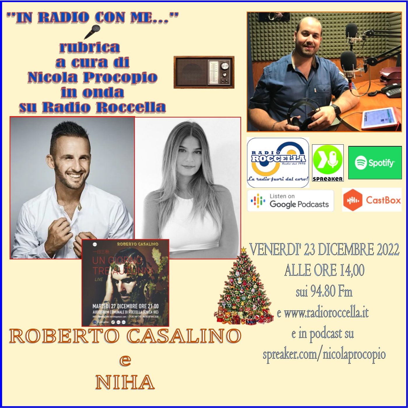 In Radio con me - Intervista a Roberto Casalino e Niha 23-12-2022 episode artwork