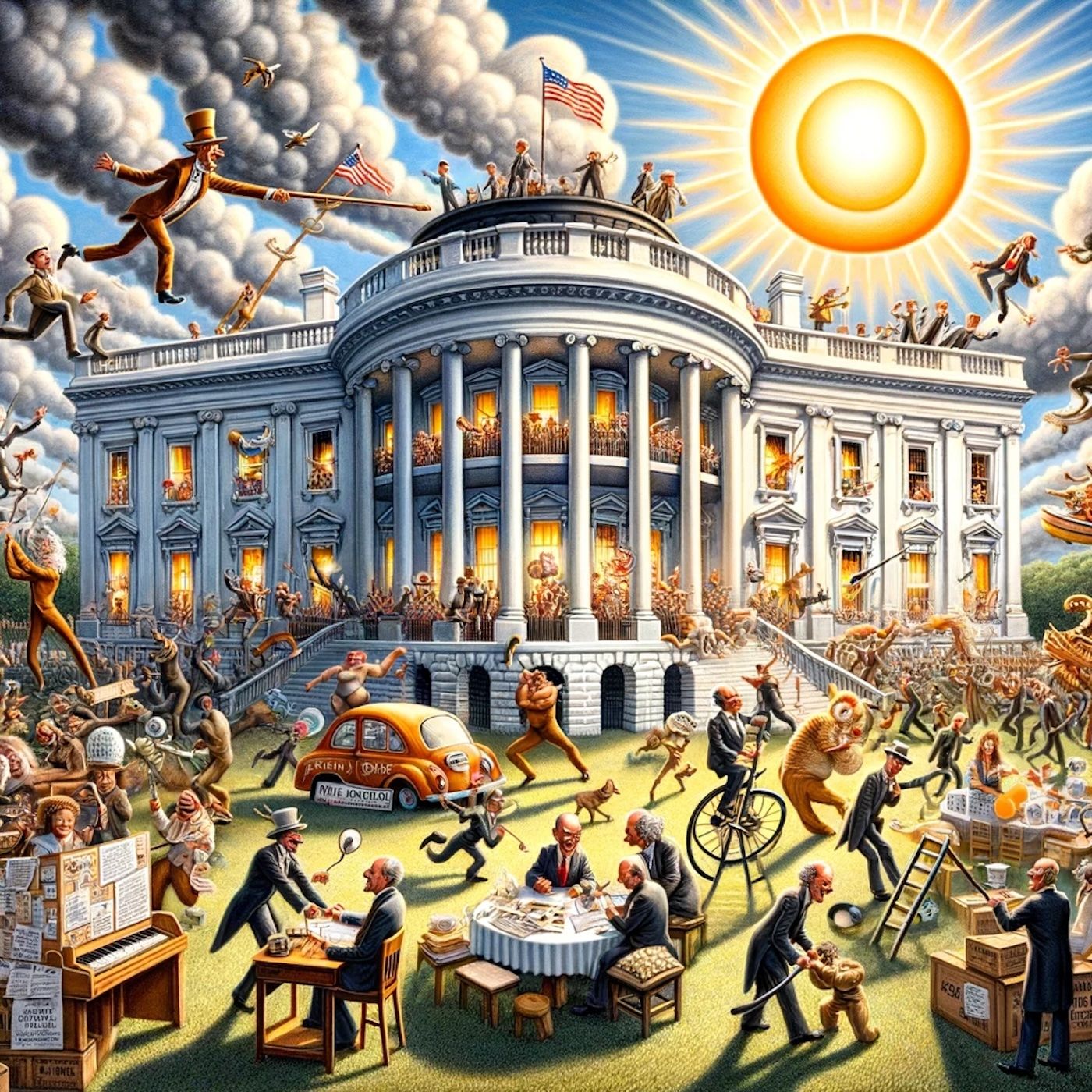 "People say satire is dead. It's not dead; it's alive and living in the White House." episode artwork