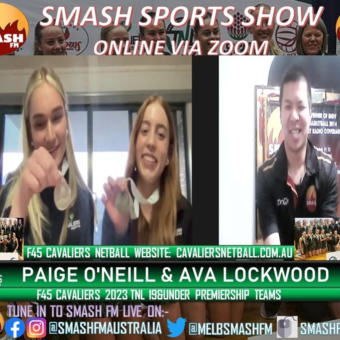 SSS10THYR: F45 Cavaliers TNL23 19&U Netball Premiership Interviews 111023