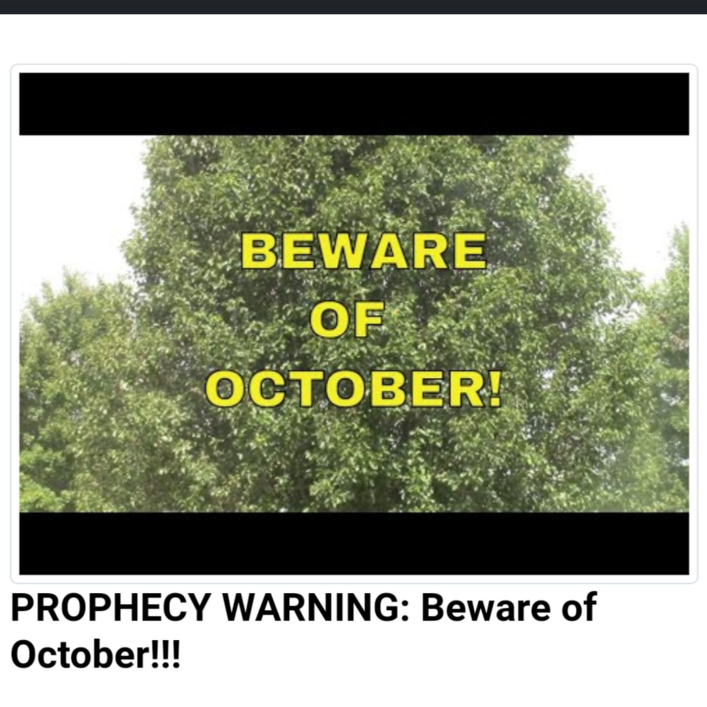 PROPHECY WARNING: Beware of October!!! episode artwork