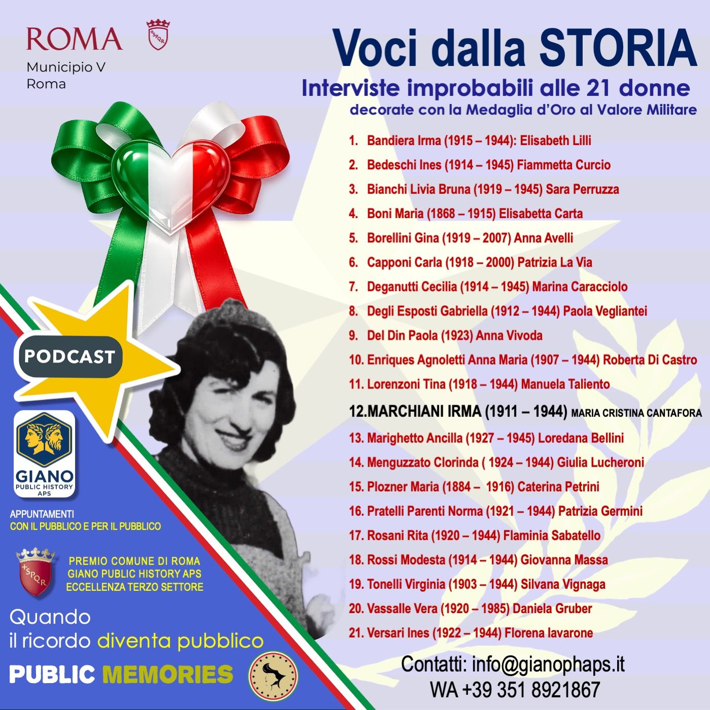 "Anty: La voce di Irma MARCHIANI": "Tra coraggio, sacrificio e libertà nella Resistenza italiana" episode artwork