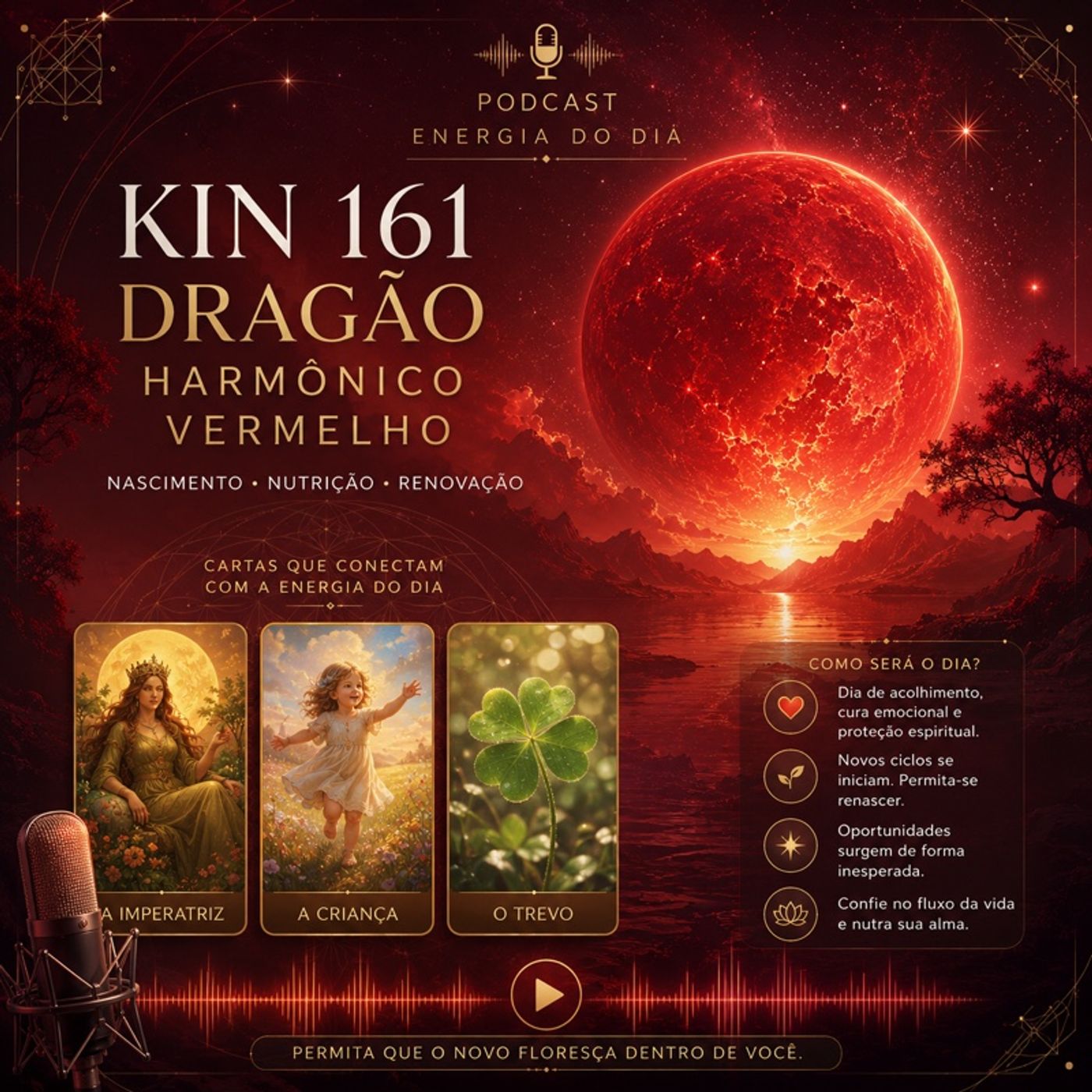 Energia do Dia  Kin 161 • Dragão Harmônico Vermelho episode artwork