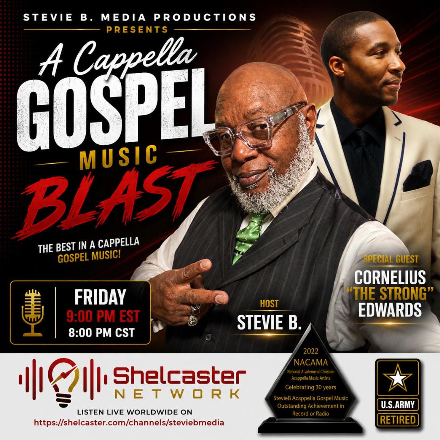 Stevie B. Acappella Gospel Music Blast - (Episode 354) episode artwork