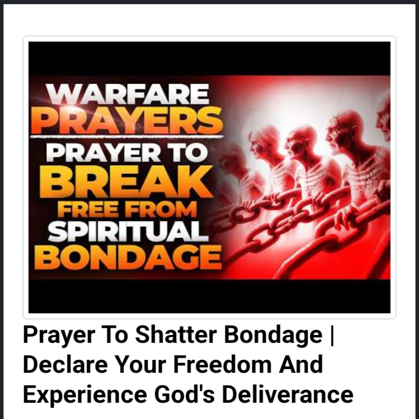 Prayer To Shatter Bondage | Declare Your Freedom And Experience God's Deliverance episode artwork