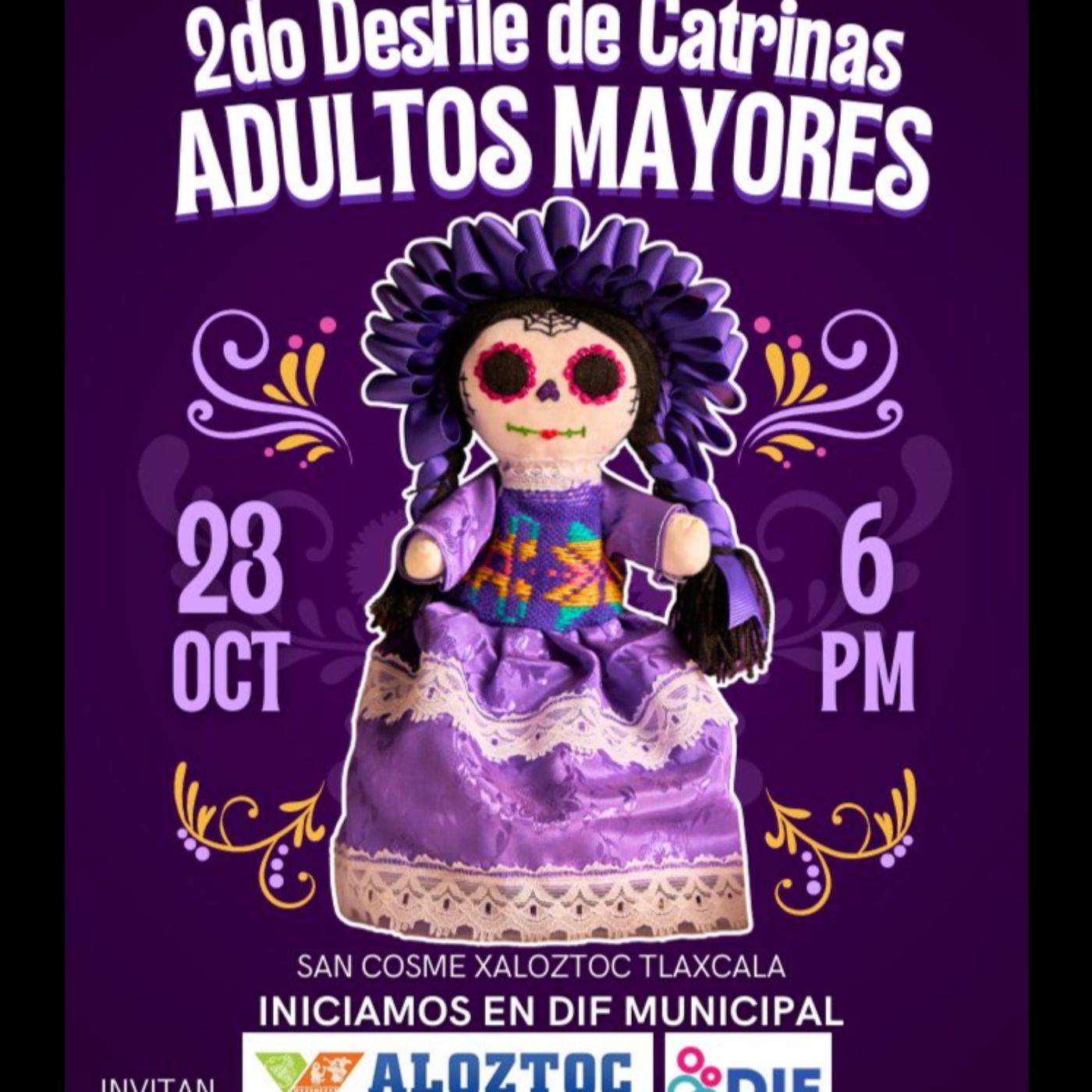 💀🎭 XALOZTOC ANUNCIA EL SEGUNDO DESFILE DE CATRINAS CON PARTICIPACIÓN DE ADULTOS MAYORES 🕯️👵🧓