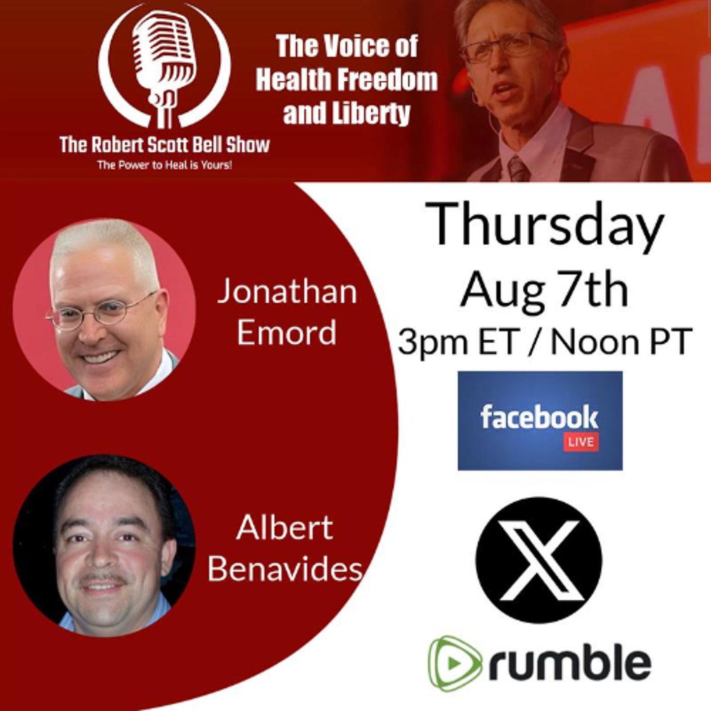 Jonathan Emord, Vaccine Liability, Pesticide Immunity, Religious Exemptions, Albert Benavides, VAERS Truths - The RSB Show 8-7-25 episode artwork