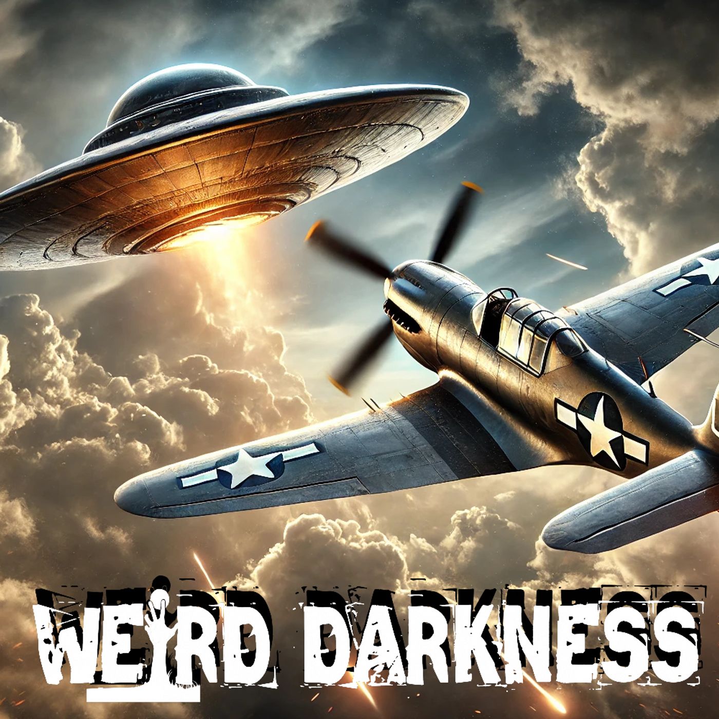 cover of episode “DOGFIGHT WITH A UFO” and More Terrifying True Stories! #WeirdDarkness