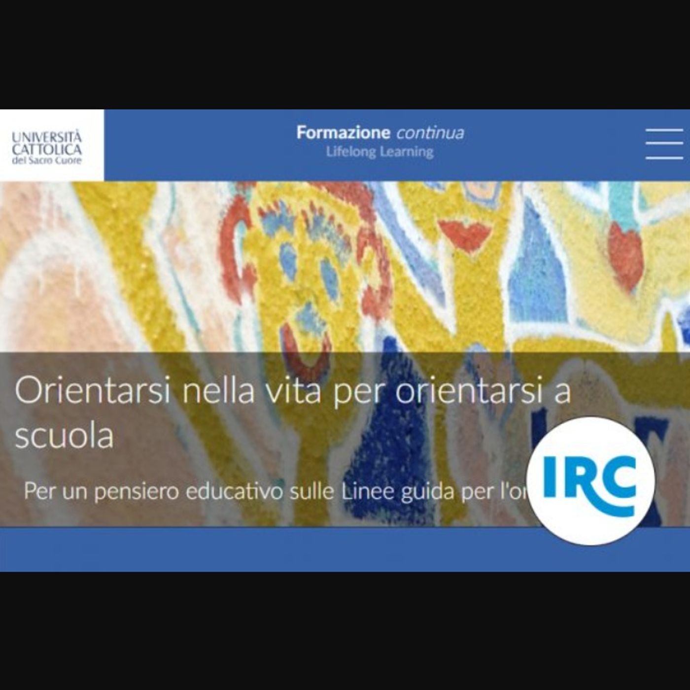 ISSR, UniCatt e Ufficio Scuola organizzano un convengo sull'orientamento: intervista a Davide Guarneri  -  12 ottobre 2023 episode artwork
