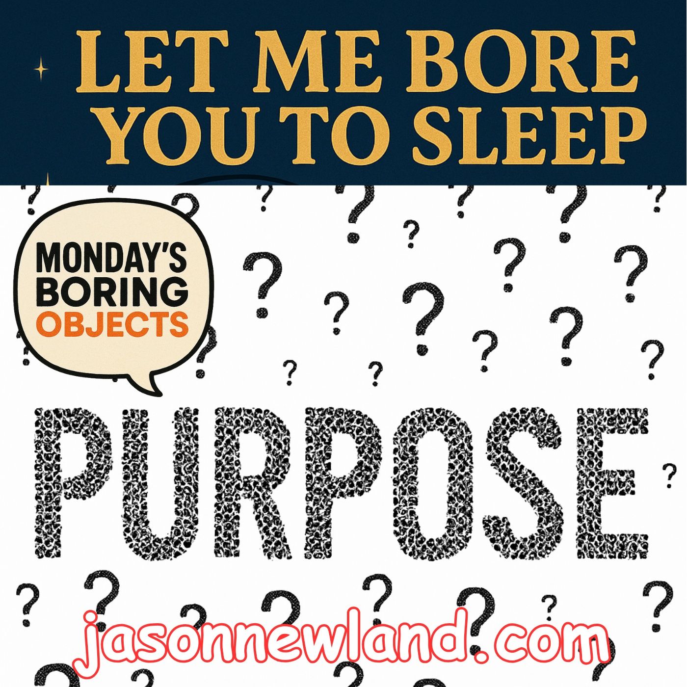 (no music) Purpose | Monday’s Boring Objects | LMBYTS #1506 | Jason Newland | 8th December 2025