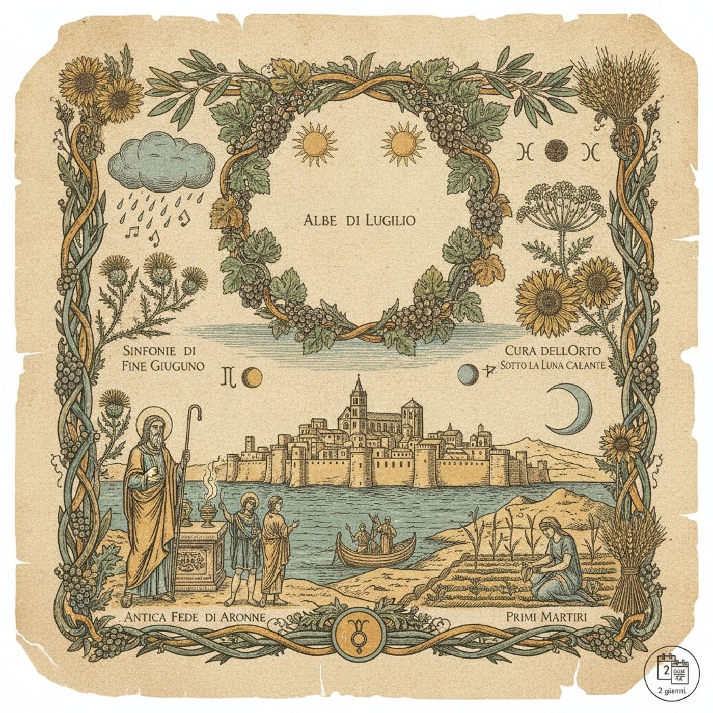 Sinfonie di Fine Giugno e Albe di Luglio: L'Almanacco delle Terre di Trani tra Primi Martiri, l'Antica Fede di Aronne e la Cura dell'Orto So episode artwork
