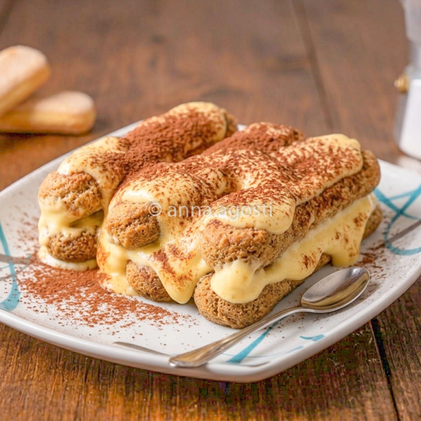 Tiramisù con crema mou e mascarpone senza uova