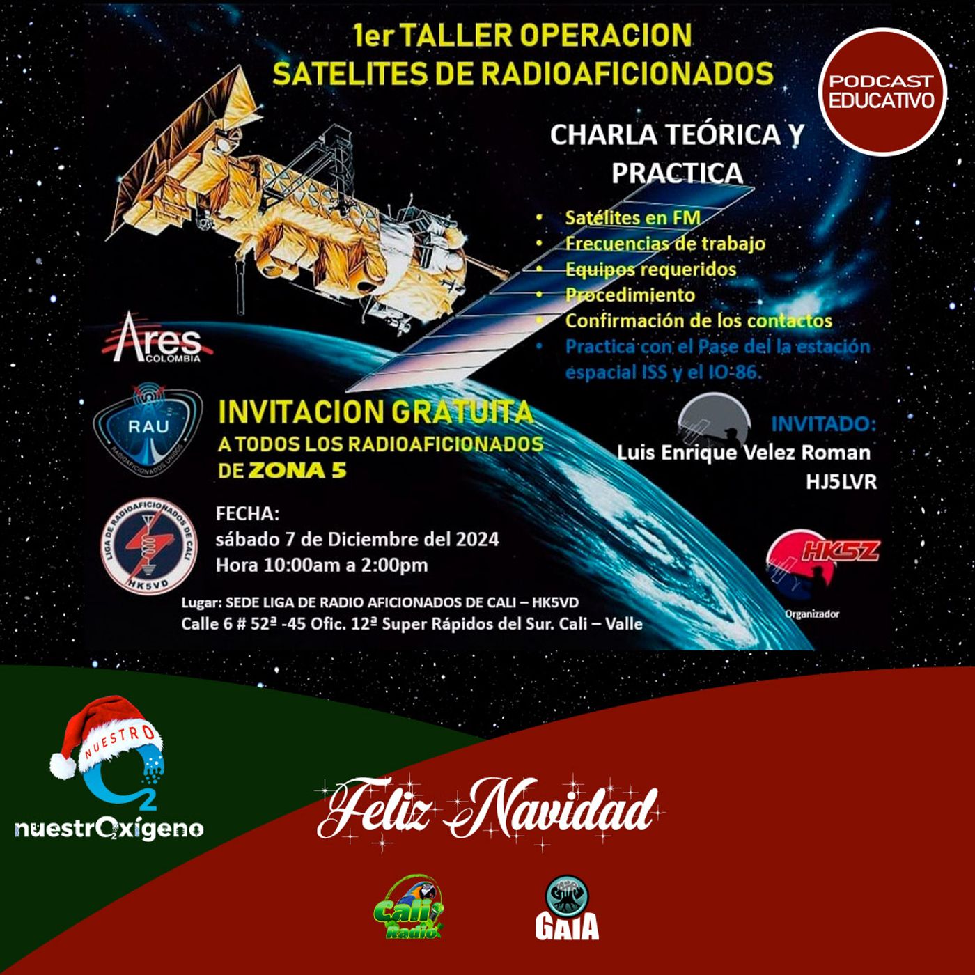 NUESTRO OXIGENO 1er taller operación satélites de radioaficionados episode artwork
