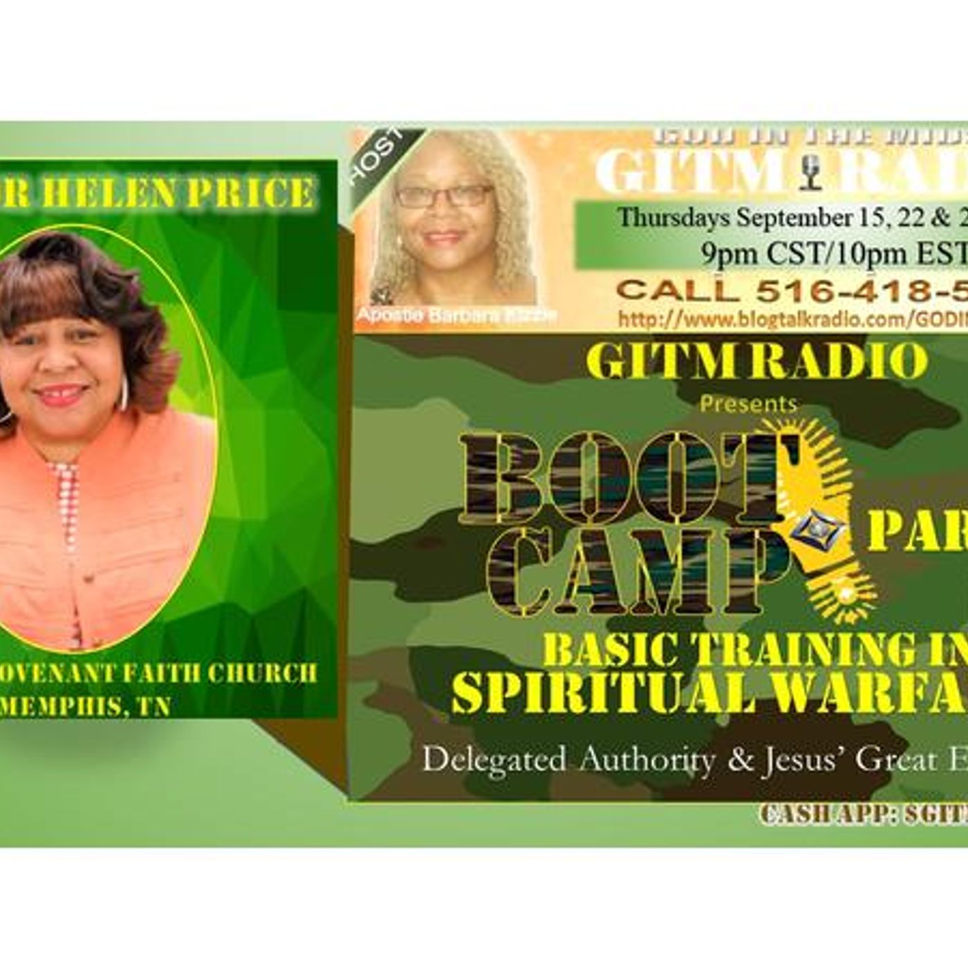 9.15.2022 GITM Radio # 3 Spiritual Warfare Boot Camp: Pastor Helen Price episode artwork