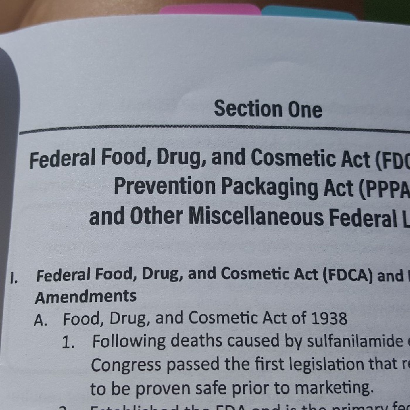 Section 1. I. FDCA&Major Amendments episode artwork