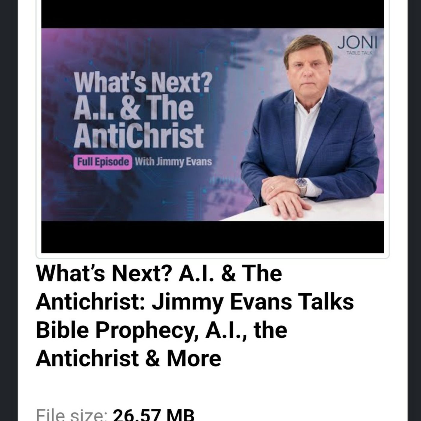 What’s Next? A.I. & The Antichrist: Jimmy Evans Talks Bible Prophecy, A.I., the Antichrist & More episode artwork