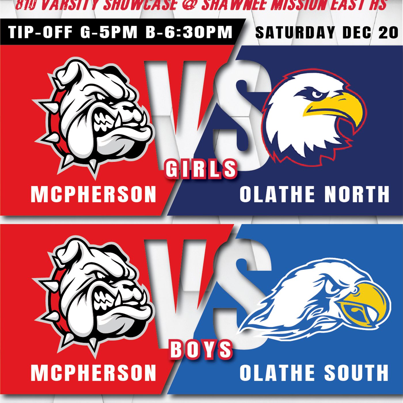 McPherson Lady Bullpups vs Olathe North Lady Eagles High School Basketball (810 Showcase-December 20, 2025) episode artwork