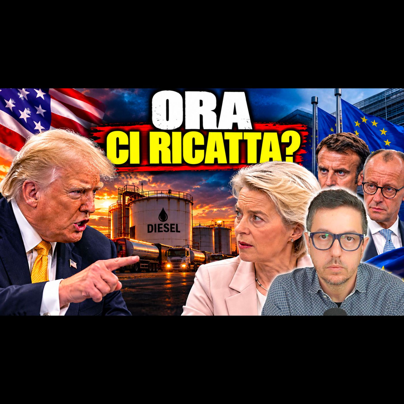 TRUMP MINACCIA L’EUROPA: «LIBERATE LE SCORTE O STOP AL DIESEL USA» episode artwork