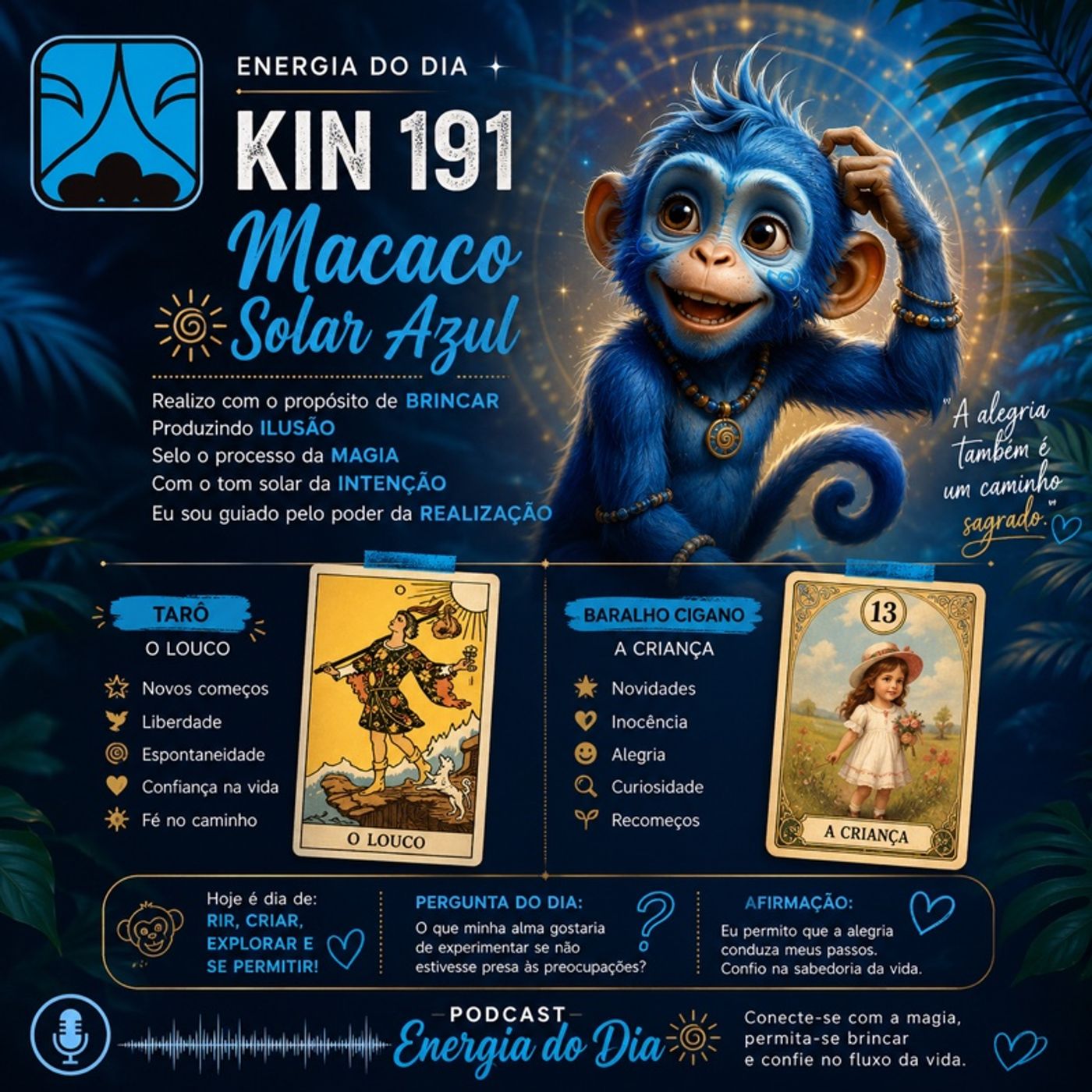 Energia do Dia  Kin 191 – Macaco Solar Azul episode artwork