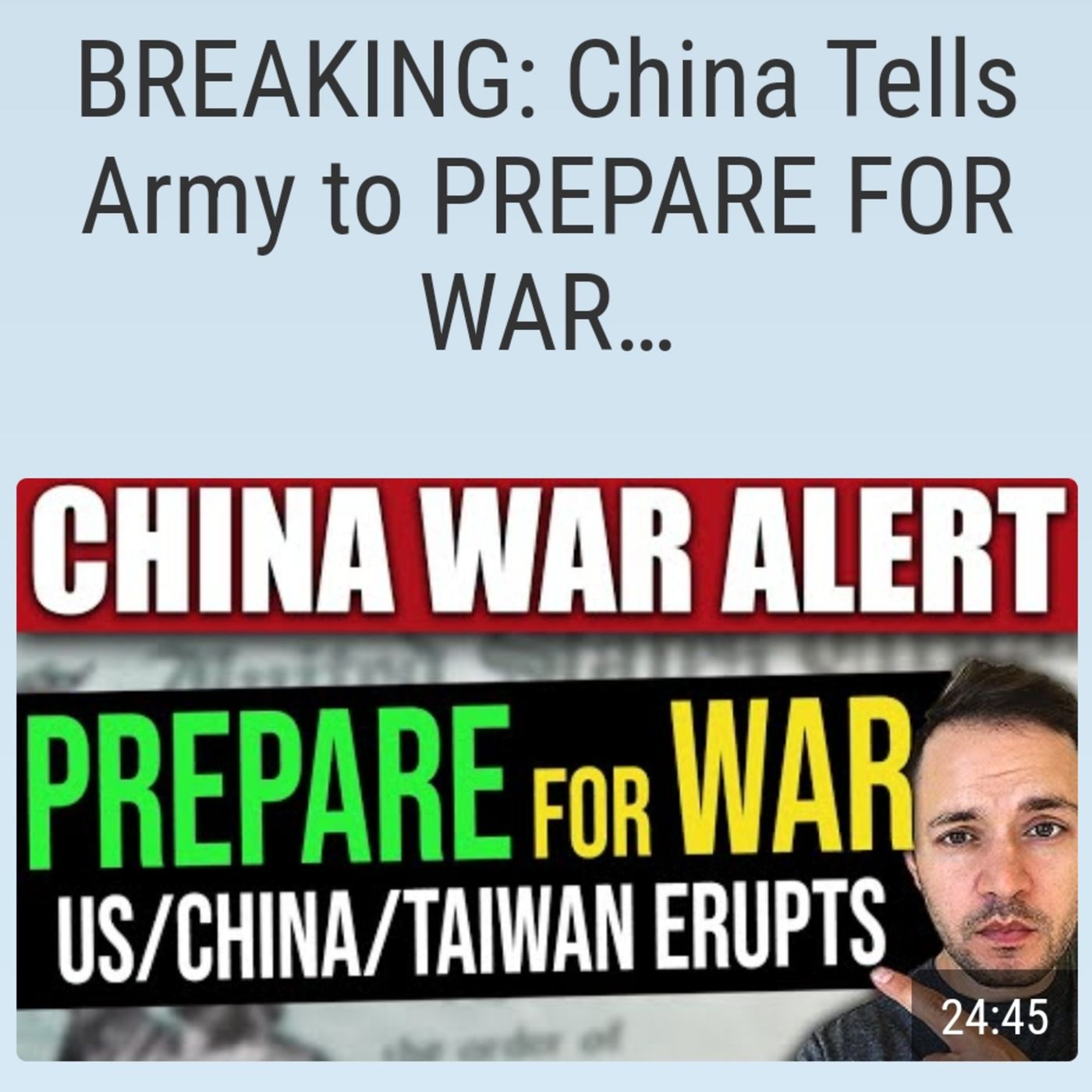 BREAKING: China Tells Army to PREPARE FOR WAR… episode artwork