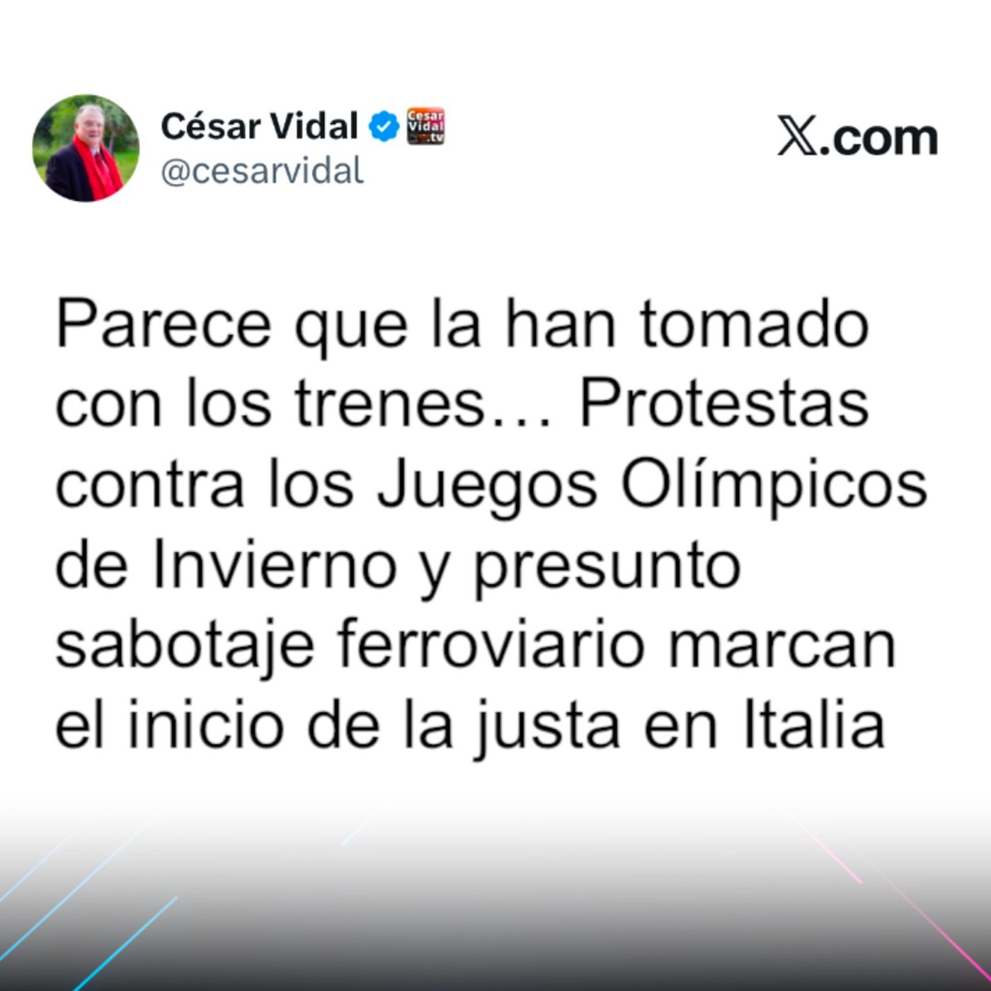 El Post de la Hora | César Vidal « Protestas contra los Juegos Olímpicos» episode artwork