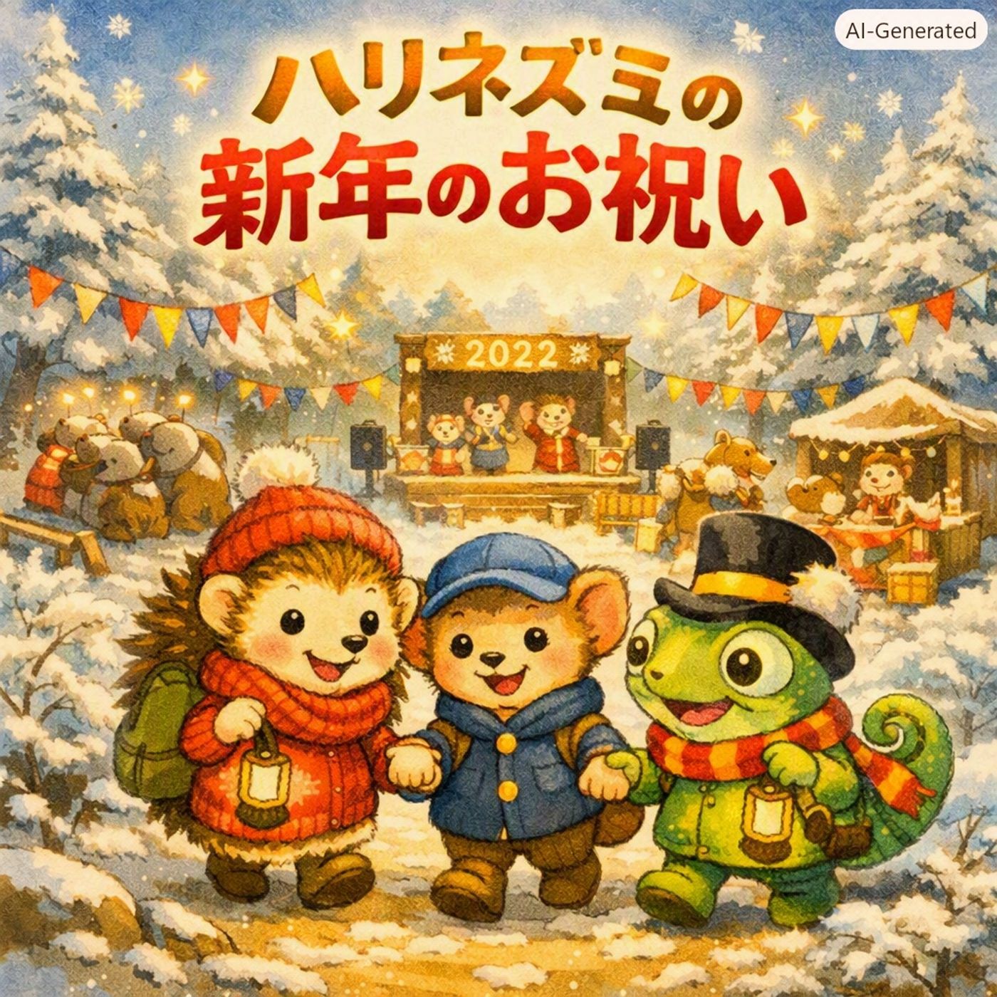 【動物の物語】ハリネズミの女の子と止まってしまった新年のカウントダウン episode artwork