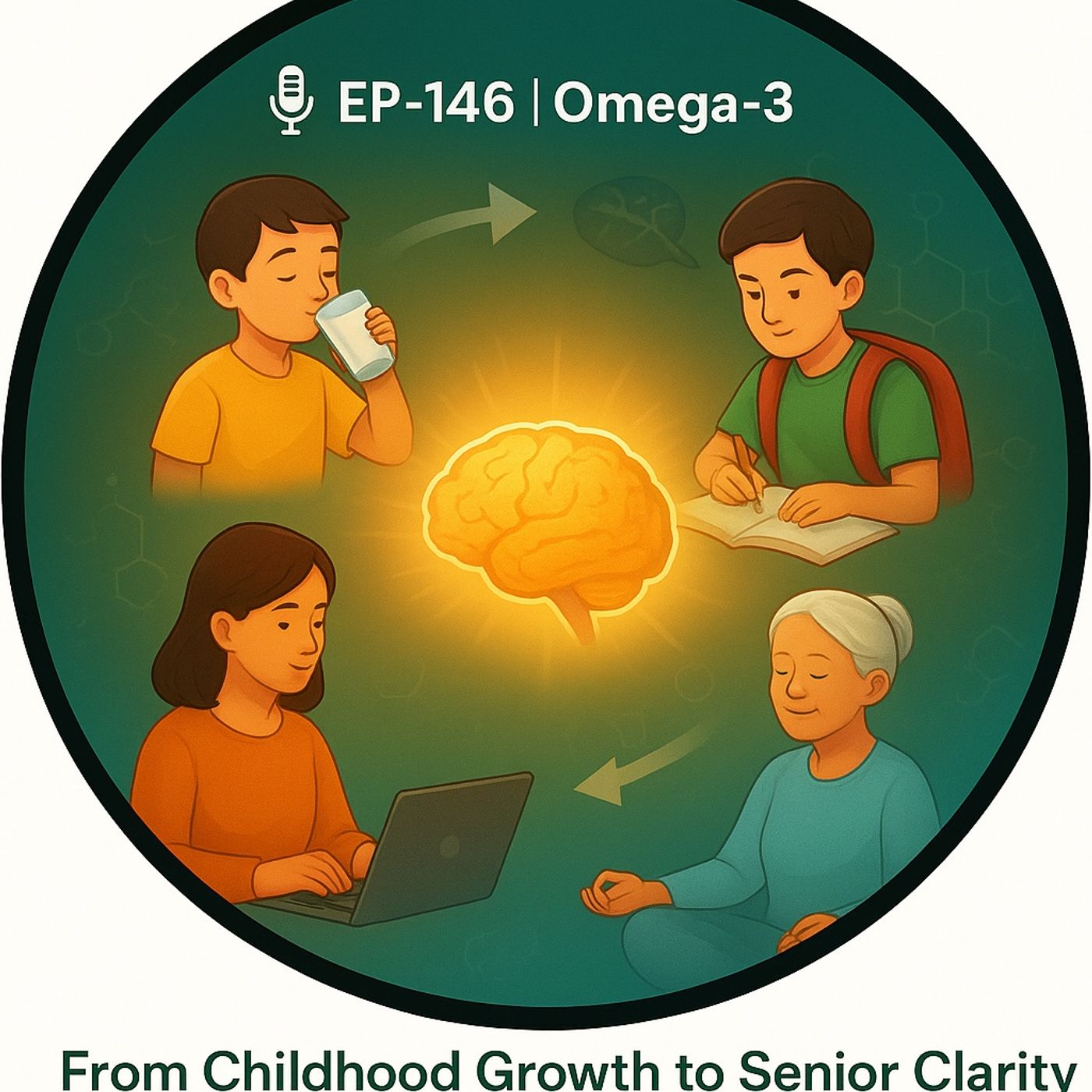 🎙 EP- 146 | Omega-3 🧠 (ওমেগা-৩): From Childhood Growth to Senior Clarity (শিশু থেকে প্রবীণদের মস্তিষ্ক) episode artwork
