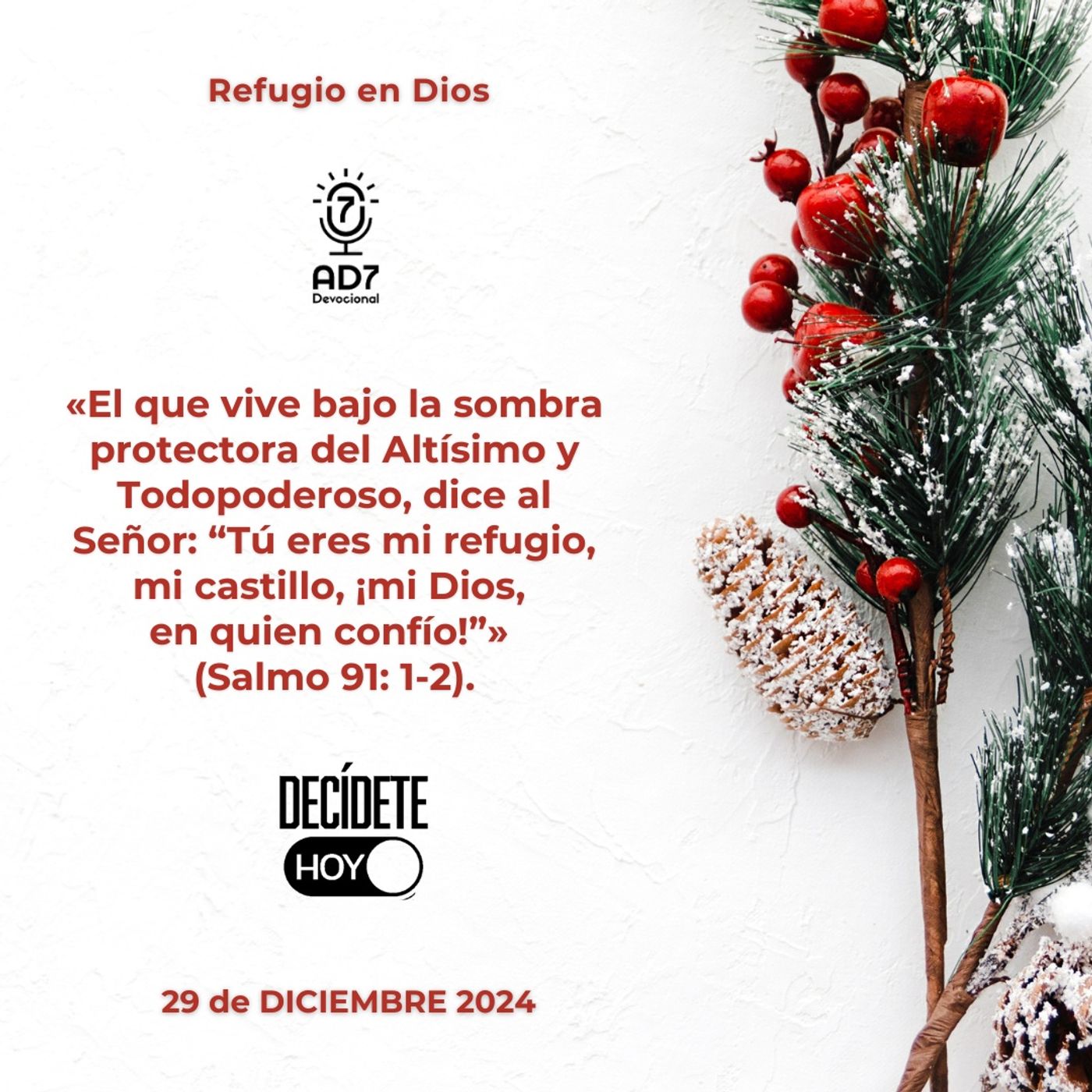 Refugio en Dios | Devocional de Jóvenes | 29 de diciembre 2024