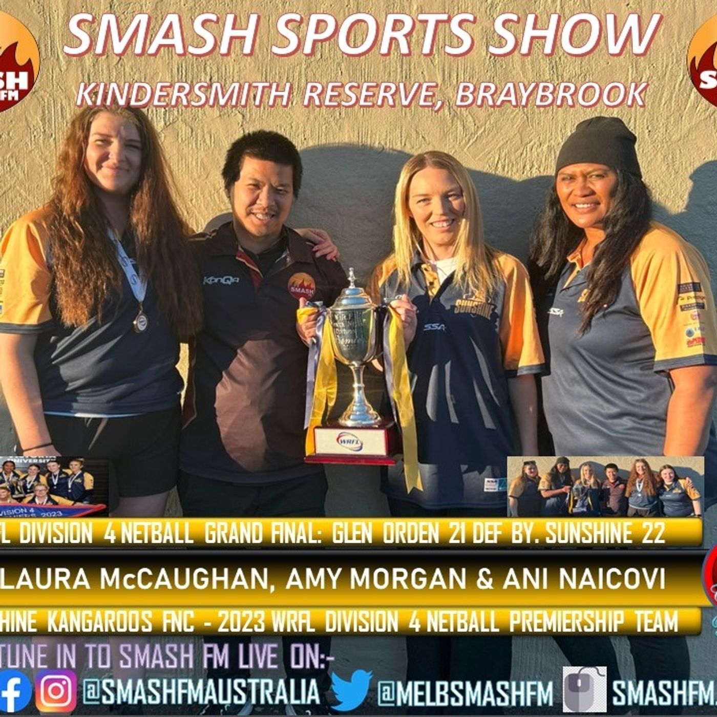 SSS10THYR: Sunshine Kangaroos FNC 2023 WRFL Division 4 Netball Premiership Interviews 171123