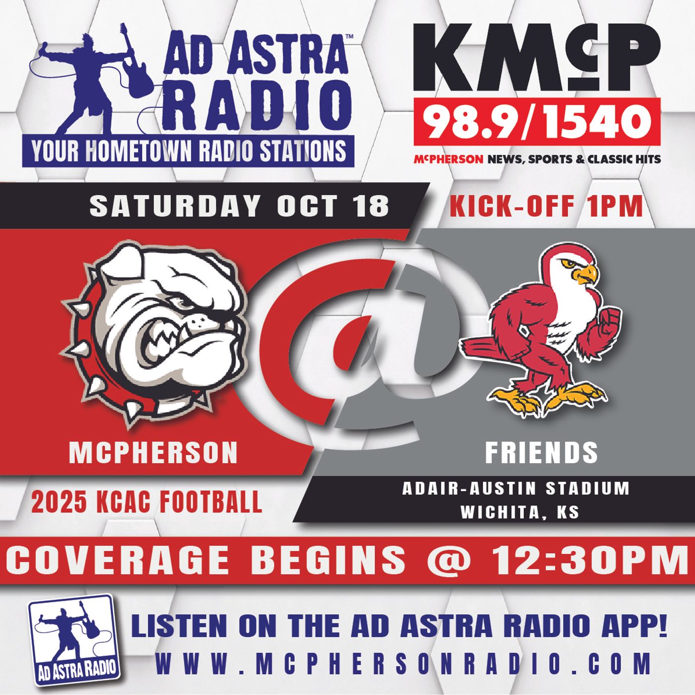 McPherson Bulldogs at Friends Falcons Football (Ocober 18, 2025-Partial) episode artwork