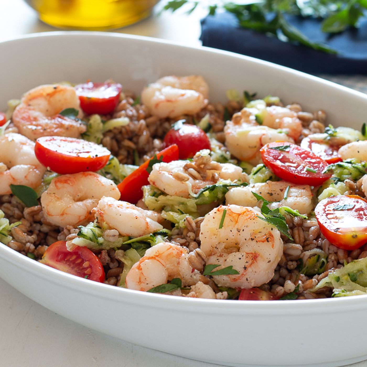 Farro con zucchine gamberi episode artwork