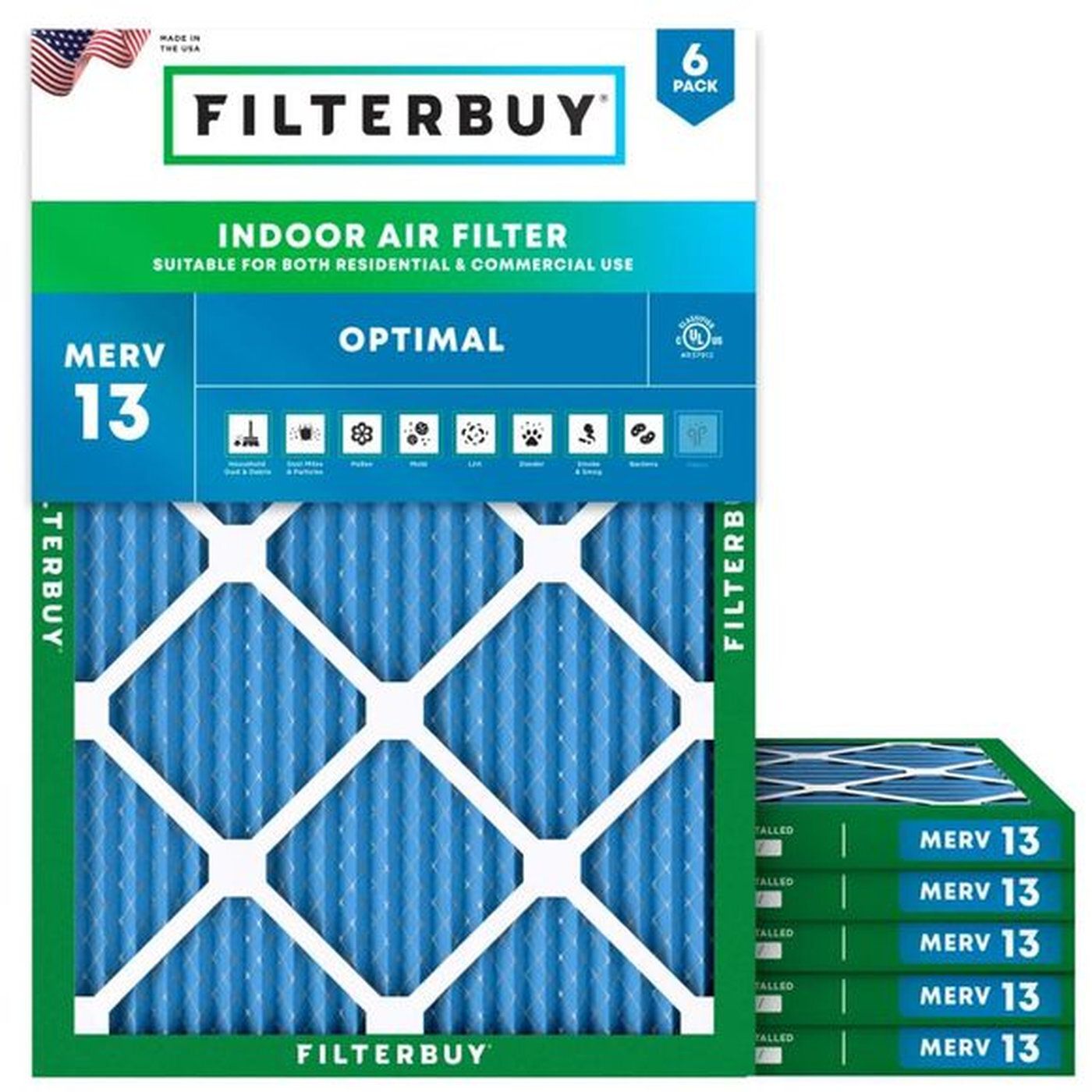 Best 12x18x1 MERV 13 Furnace & HVAC Air Conditioner Filters