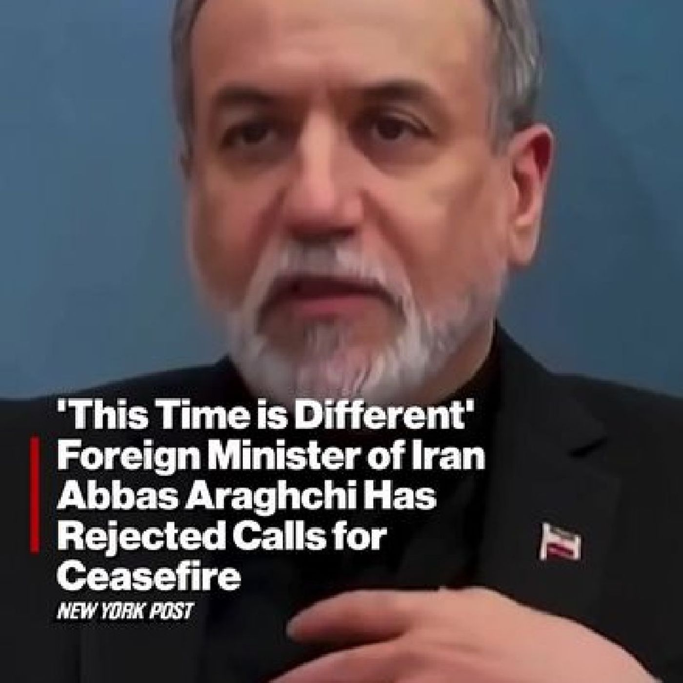 The foreign minister of Iran, Abbas Araghchi, isn't interested in a ceasefire. episode artwork