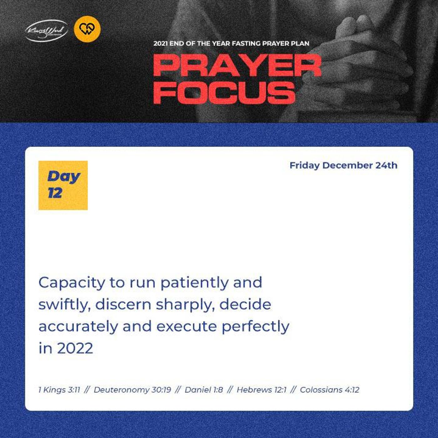 Capacity to Run, Discern, Decide and Execute Perfectly | Restart (End of the Year Fasting) - Day 12 episode artwork