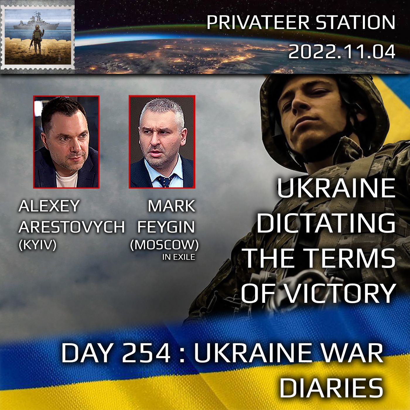 cover of episode War Day 254: Ukraine War Chronicles with Alexey Arestovych & Mark Feygin