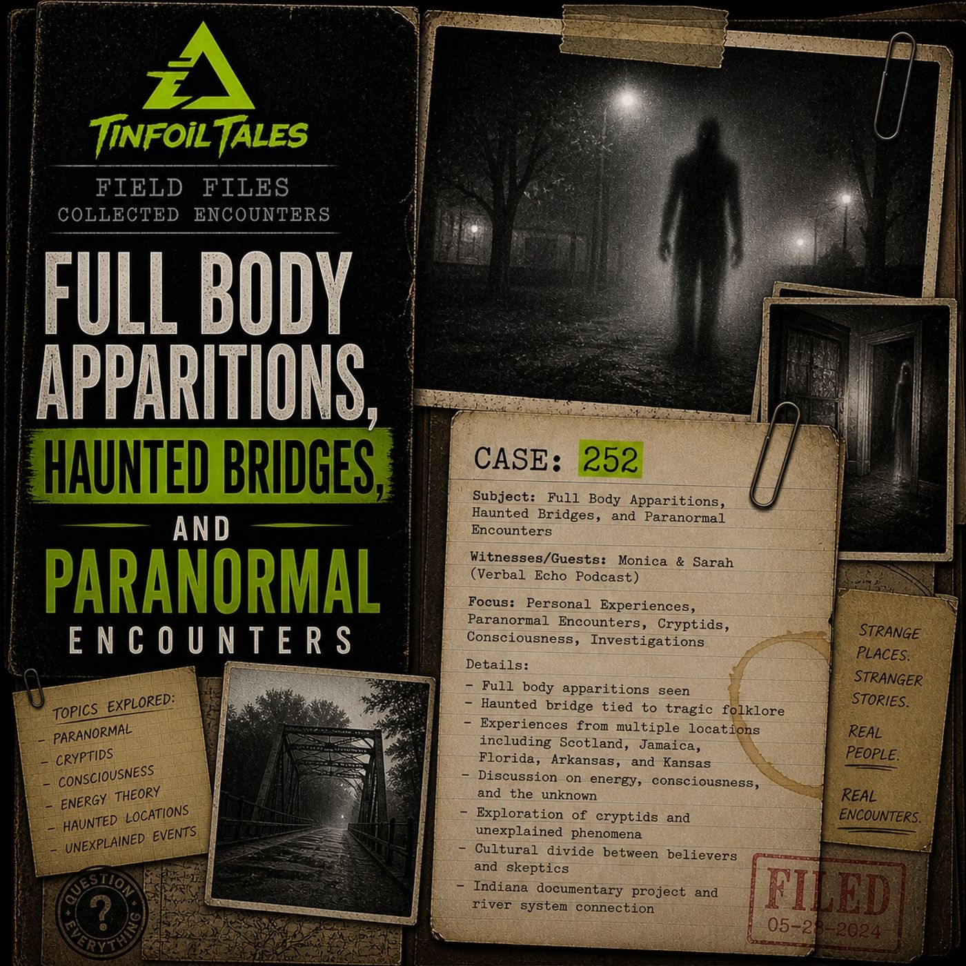 Ep. 252: Full Body Apparitions, Haunted Bridges, and Paranormal Encounters episode artwork