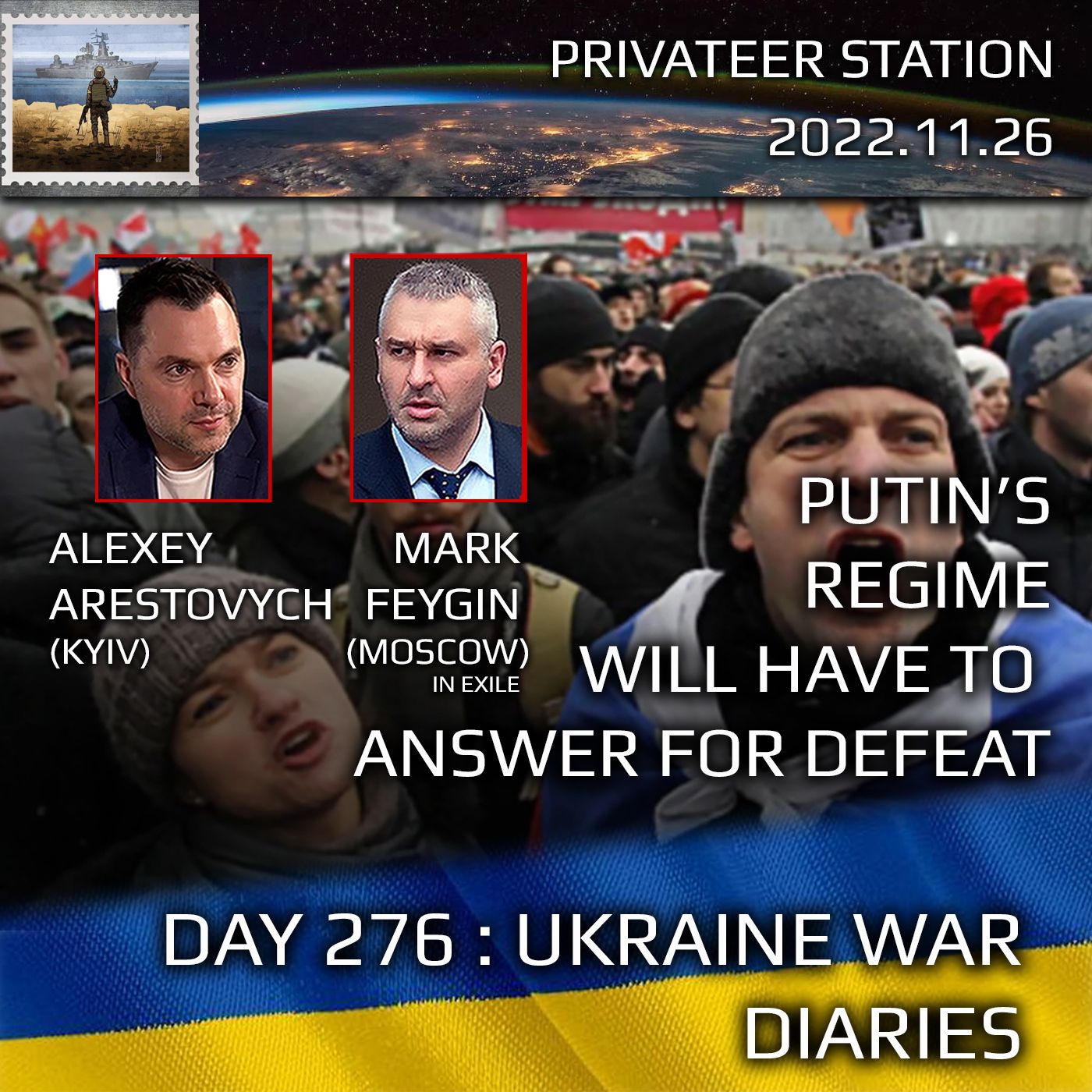 cover of episode War Day 276: Ukraine War Chronicles with Alexey Arestovych & Mark Feygin