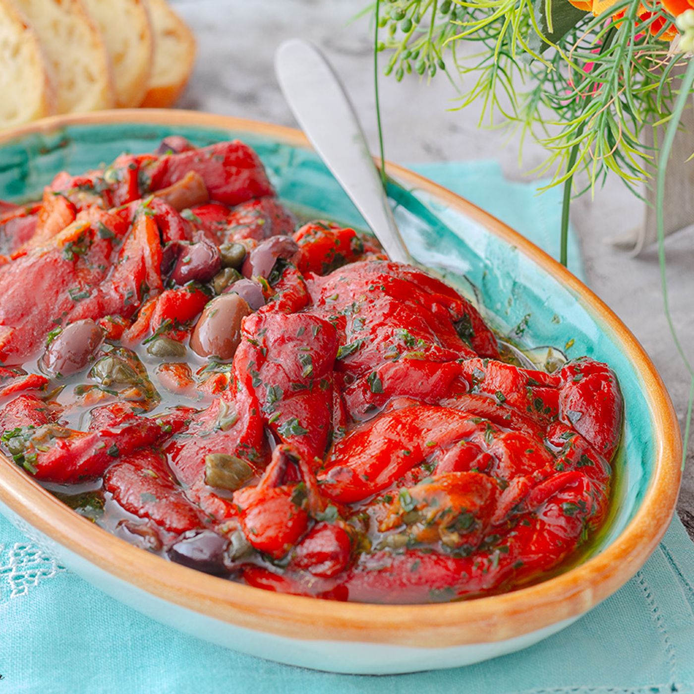 Peperoni grigliati con olive taggiasche e capperi episode artwork