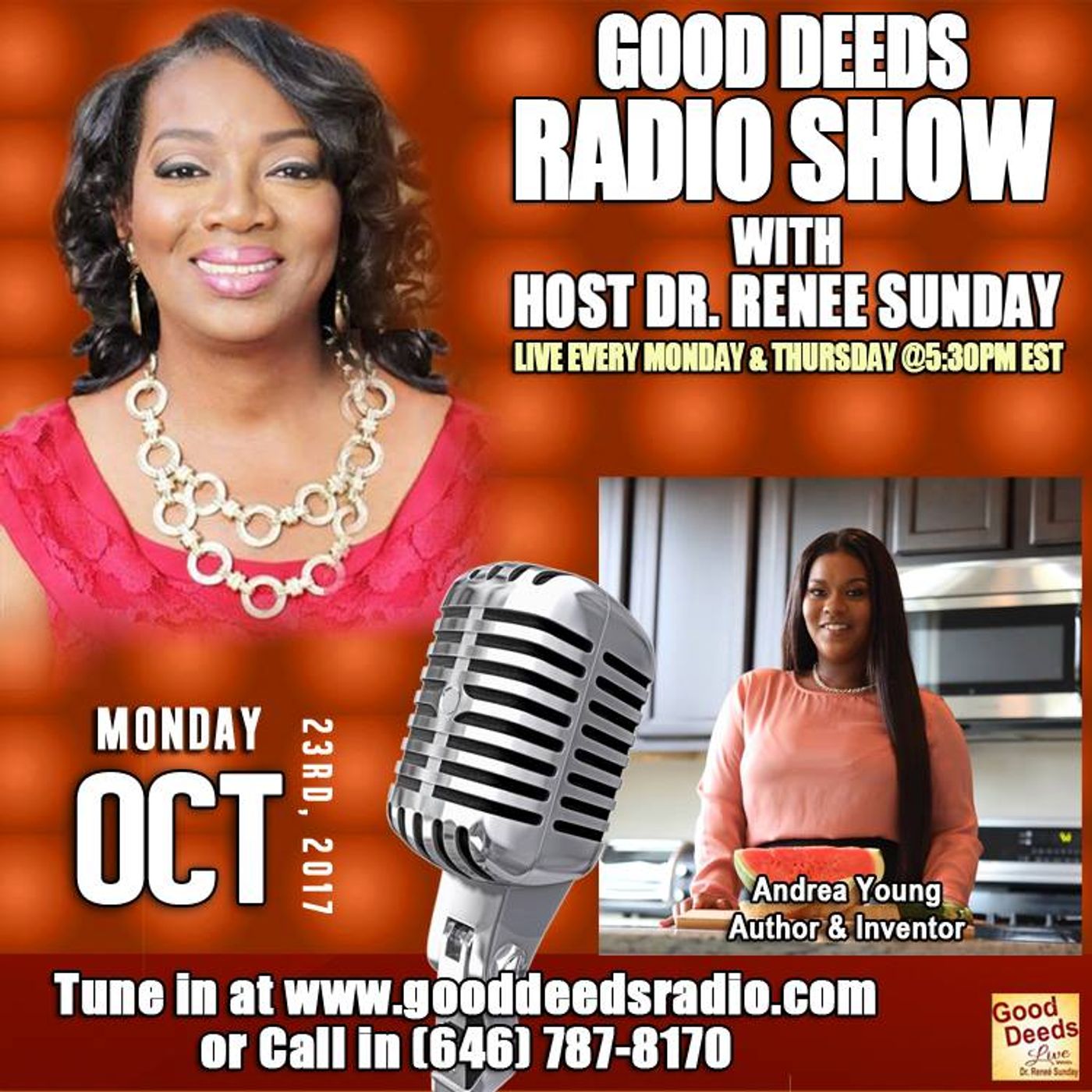 Andrea Young Author Inventor shares on Good Deeds Radio Show episode artwork