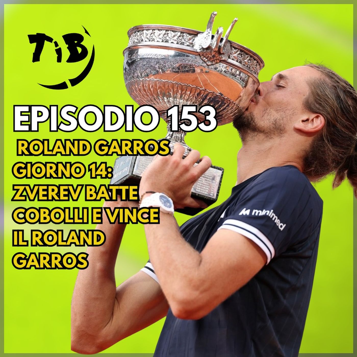 Episodio 153 -  Roland Garros giorno 14: Zverev batte Cobolli e vince il Roland Garros episode artwork
