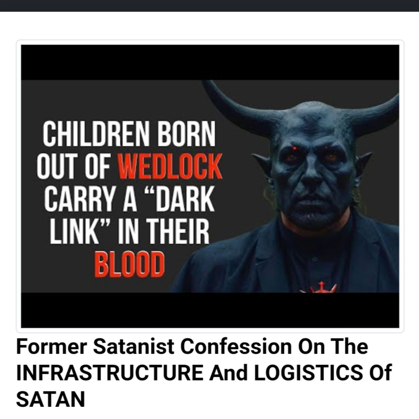 Former Satanist Confession On The INFRASTRUCTURE And LOGISTICS Of SATAN episode artwork