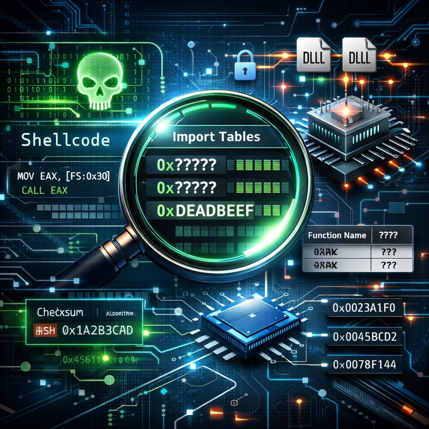 Course 20 - Malware Analysis: Identifying and Defeating Code Obfuscation | Episode 4: Dynamic API Resolution: Walking the PEB and Parsing Course 20 - Malware Analysis: Identifying and Defeating Code Obfuscation | Episode 4: Dynamic API Resolution: Walking the PEB and Parsing