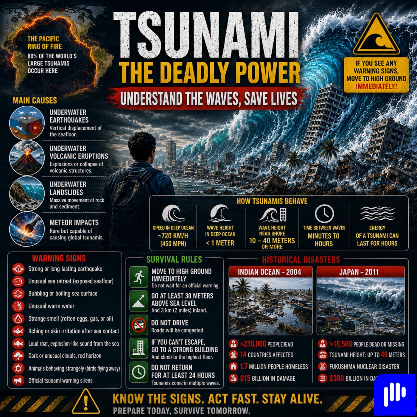 Why Tsunamis Turn Peaceful Oceans Into Living Nightmares Today episode artwork