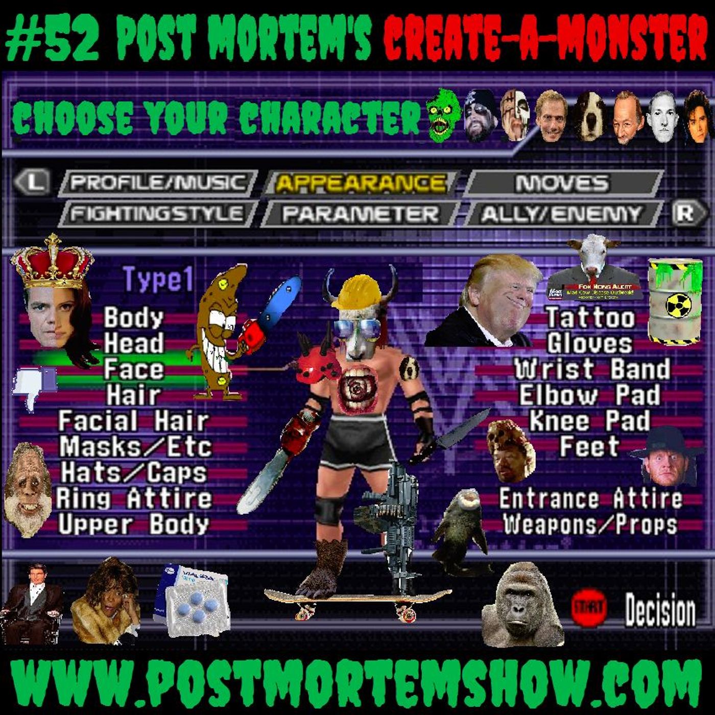 e052 - Yakkity Yak, The Biff is Back (Top 5 Create-a-Monsters) episode artwork