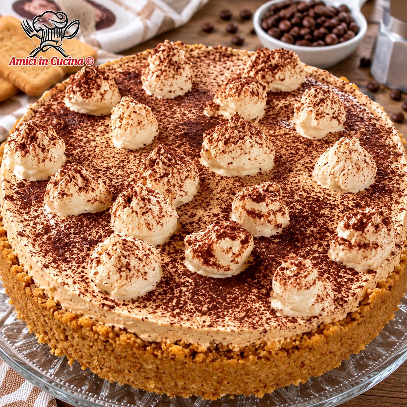 Cheesecake al caffè senza cottura: fresca, cremosa e con sorpresa al cioccolato