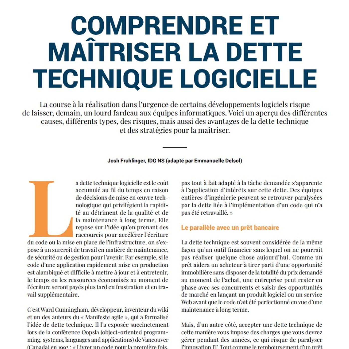 LMI 26 Focus : Comprendre et maîtriser la dette technique logicielle