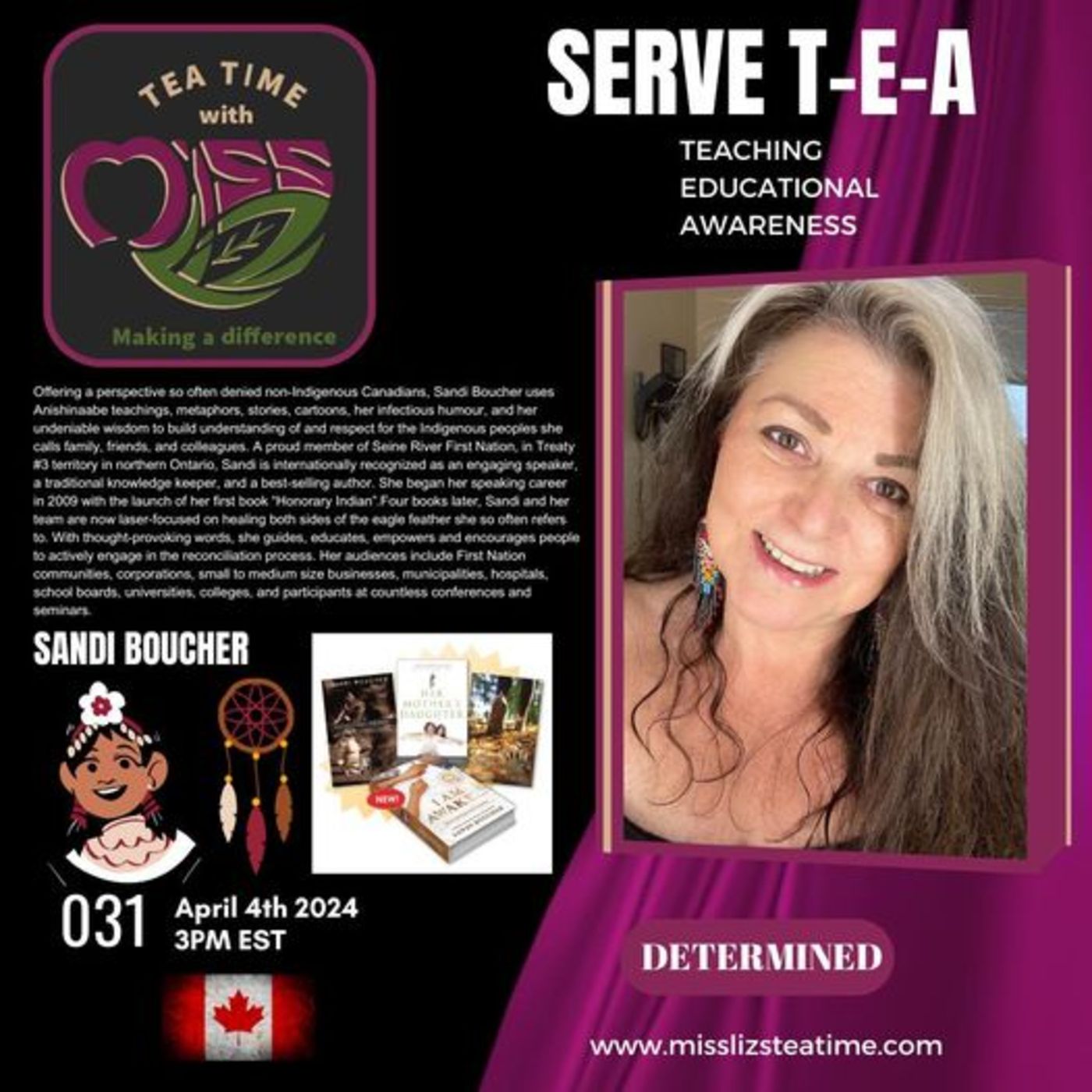 Teatime with Miss Liz T-E-A Open Discussion with Returning Guest Sandi Boucher episode artwork