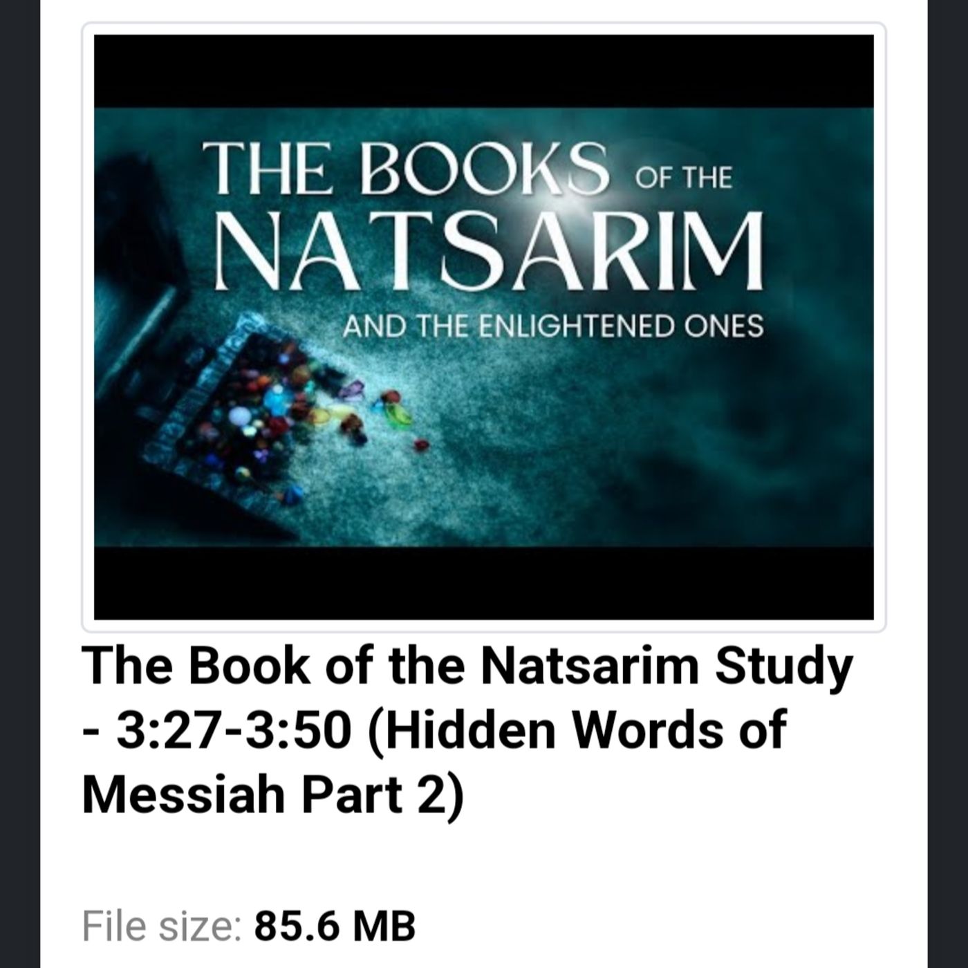 The Book of the Natsarim Study - 3:27-3:50 (Hidden Words of Messiah Part 2) episode artwork
