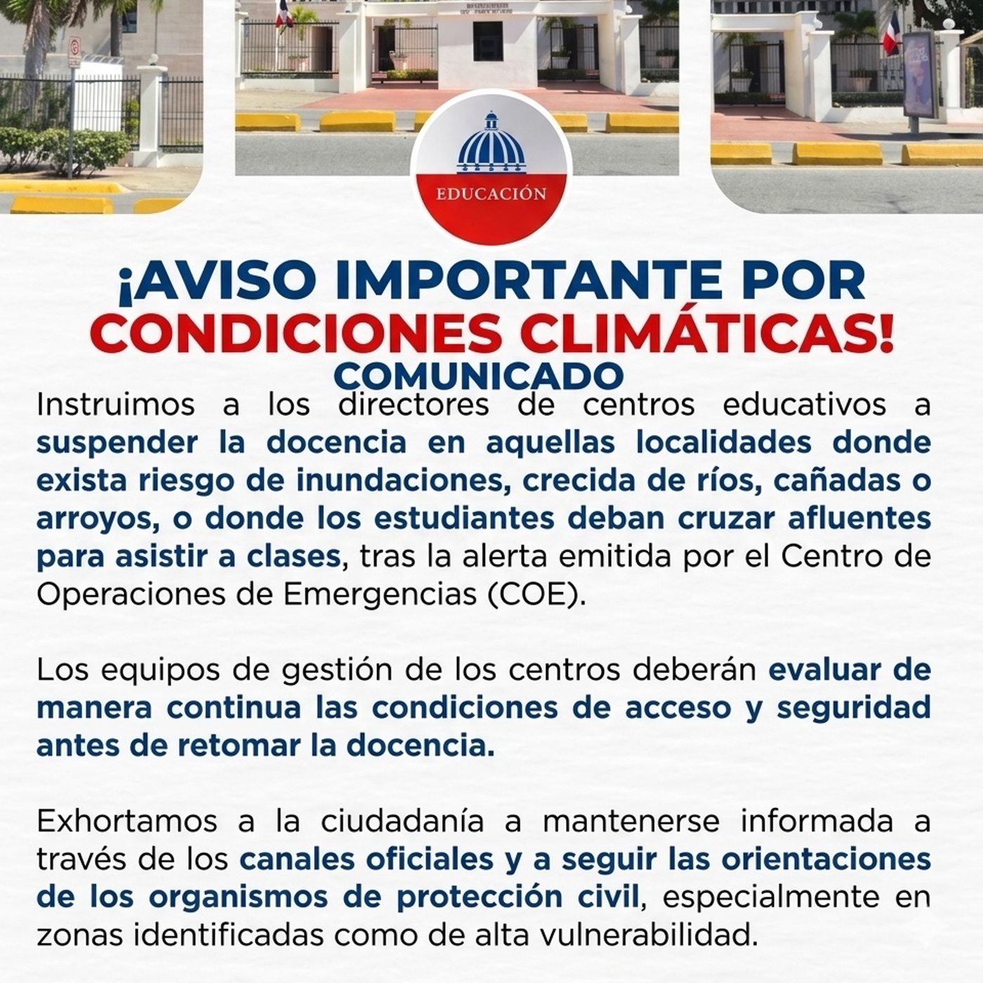 Comunicado del Ministerio de Educación (13-04-2026)